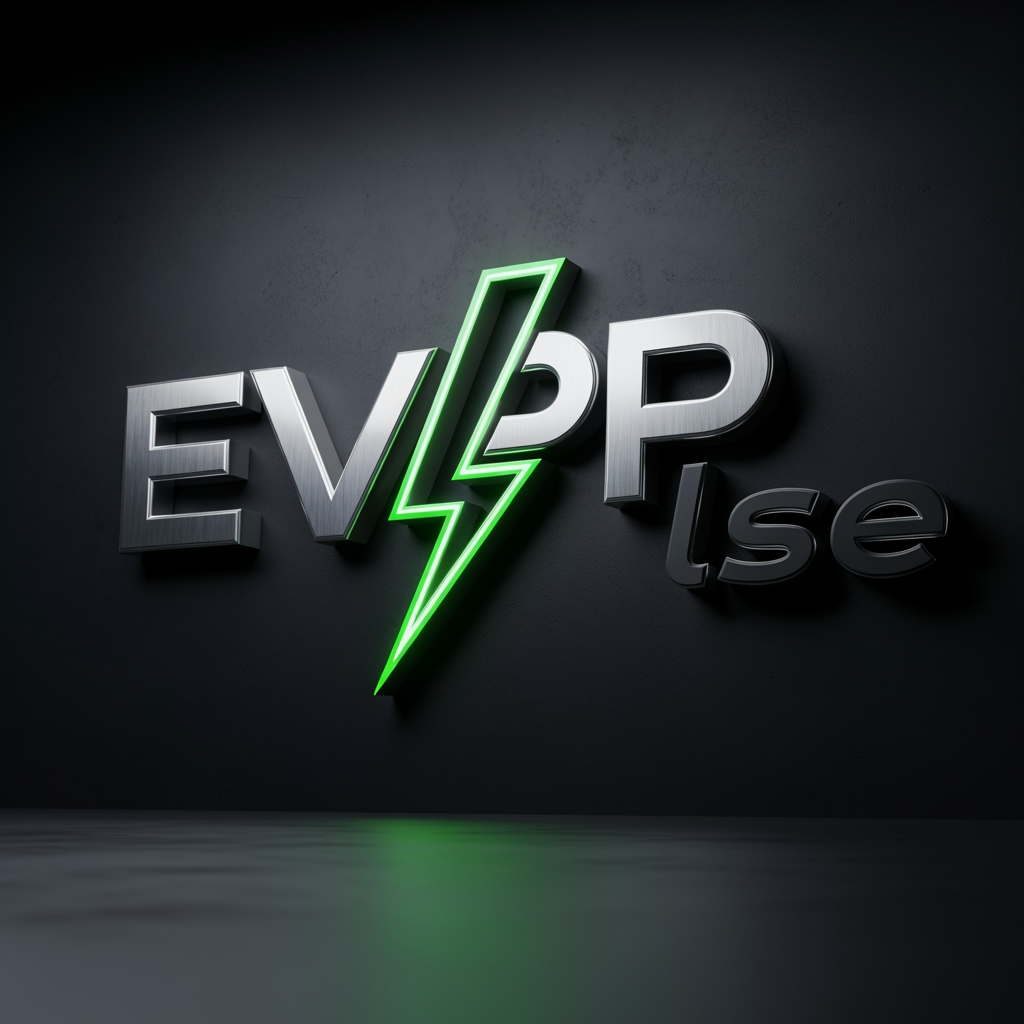 AI Design for Design a world-class, premium 3D logo for the brand name "EVPlse". Create a modern, futuristic, and highly professional identity suitable for an electric vehicle technology platform. The logo should feature sleek geometric typography with a custom-crafted lettermark, integrating subtle EV-inspired elements such as a lightning bolt, energy flow, charging symbol, or dynamic motion lines without looking generic.

Style: Ultra-modern, minimalist luxury, corporate-tech branding.

Material: Brushed metal, polished chrome, and glossy electric-green accents with realistic 3D depth.

Colors: Electric Green (#00E676), Metallic Silver (#C0C0C0), Graphite Black (#1A1A1A).

Lighting: Cinematic studio lighting, soft reflections, realistic shadows, premium product-render quality.

Composition: Centered logo, clean negative space, balanced proportions, strong visual hierarchy, memorable silhouette.

Typography: Custom futuristic sans-serif lettering, sharp edges, aerodynamic curves, luxury-tech aesthetic.

Background: Dark matte textured wall or premium black gradient backdrop.

Effects: Subtle neon glow, metallic reflections, high-end 3D extrusion, depth, and realism.

Brand Personality: Innovative, trustworthy, intelligent, sustainable, cutting-edge EV ecosystem.

Deliver a Fortune 500-quality logo, suitable for website headers, mobile apps, social media, business cards, vehicle branding, and investor presentations.

8K Ultra-HD, photorealistic, award-winning logo design, Behance showcase quality, professional branding agency standard.