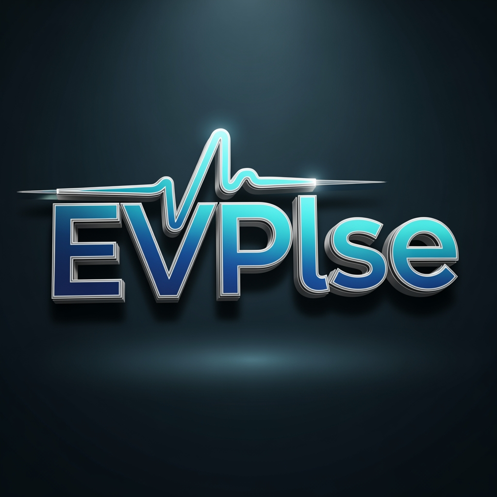 AI Design for I want a unique, professional 3D logo for the 'EVPlse’. Make it modern, sleek and visually striking, suitable for branding.