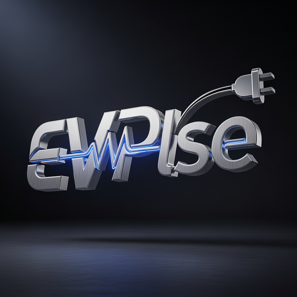 AI Design for I want a unique, professional 3D logo for the 'EVPlse’. Make it modern, sleek and visually striking, suitable for branding.