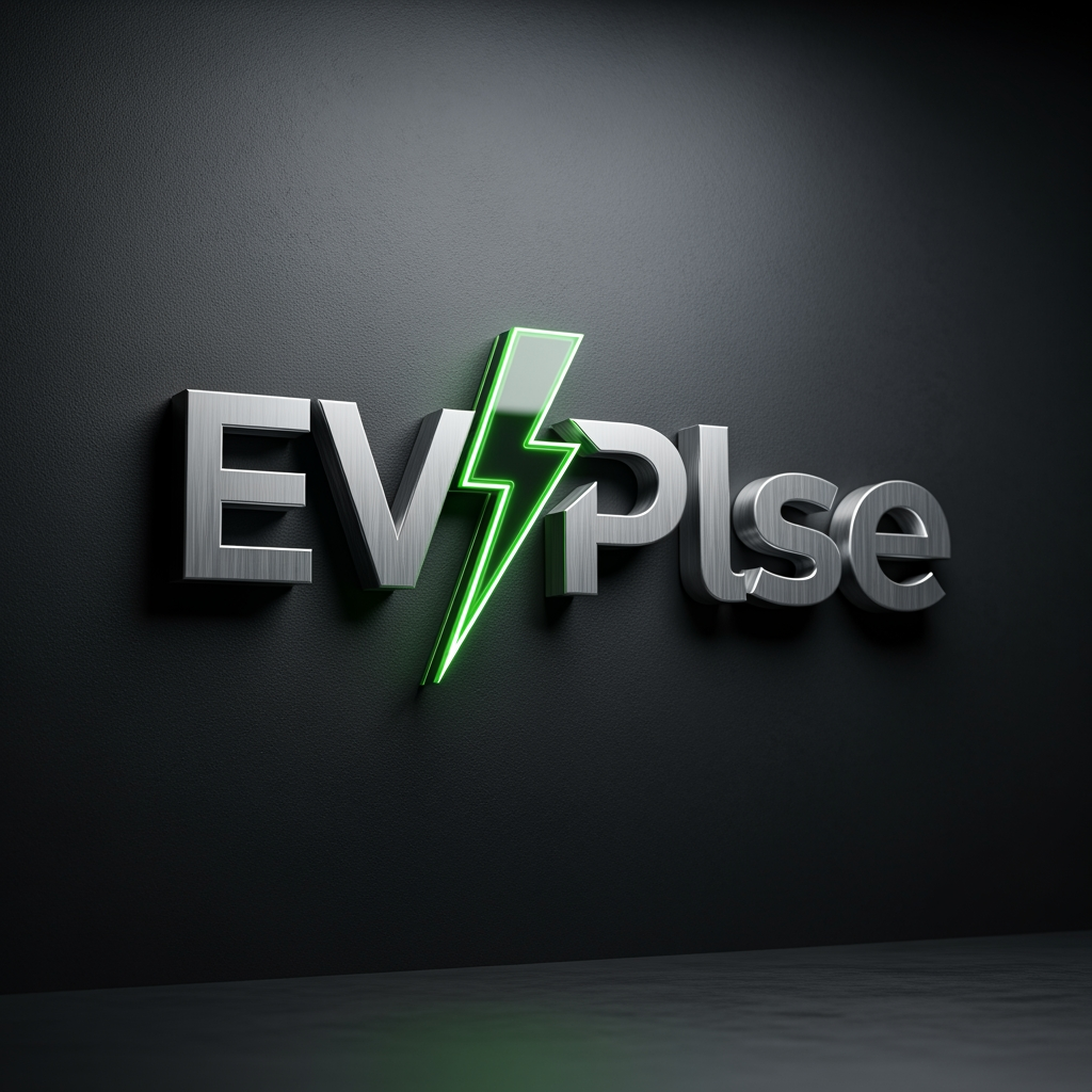 AI Design for Design a world-class, premium 3D logo for the brand name "EVPlse". Create a modern, futuristic, and highly professional identity suitable for an electric vehicle technology platform. The logo should feature sleek geometric typography with a custom-crafted lettermark, integrating subtle EV-inspired elements such as a lightning bolt, energy flow, charging symbol, or dynamic motion lines without looking generic.

Style: Ultra-modern, minimalist luxury, corporate-tech branding.

Material: Brushed metal, polished chrome, and glossy electric-green accents with realistic 3D depth.

Colors: Electric Green (#00E676), Metallic Silver (#C0C0C0), Graphite Black (#1A1A1A).

Lighting: Cinematic studio lighting, soft reflections, realistic shadows, premium product-render quality.

Composition: Centered logo, clean negative space, balanced proportions, strong visual hierarchy, memorable silhouette.

Typography: Custom futuristic sans-serif lettering, sharp edges, aerodynamic curves, luxury-tech aesthetic.

Background: Dark matte textured wall or premium black gradient backdrop.

Effects: Subtle neon glow, metallic reflections, high-end 3D extrusion, depth, and realism.

Brand Personality: Innovative, trustworthy, intelligent, sustainable, cutting-edge EV ecosystem.

Deliver a Fortune 500-quality logo, suitable for website headers, mobile apps, social media, business cards, vehicle branding, and investor presentations.

8K Ultra-HD, photorealistic, award-winning logo design, Behance showcase quality, professional branding agency standard.