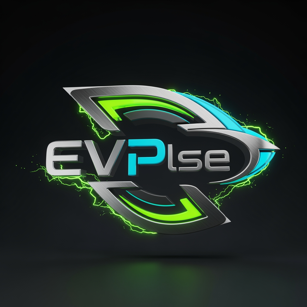 AI Design for Create a unique, iconic, and futuristic 3D logo for "EVPlse", a next-generation electric vehicle and mobility technology brand. The design should communicate innovation, speed, sustainability, intelligence, and premium engineering.

Develop a custom logotype where the letters are seamlessly integrated into a distinctive symbol. Incorporate subtle visual references to electric energy, battery technology, digital connectivity, smart mobility, and forward motion. Avoid cliché EV symbols and create an original, memorable identity.

The logo should feature:

Premium 3D metallic construction
Sharp futuristic geometry mixed with smooth aerodynamic curves
Electric green energy accents flowing through the design
Brushed titanium, gunmetal, and chrome textures
Sophisticated depth and realistic extrusion
High-end reflections and studio-quality lighting
Minimal yet powerful visual impact

Color Palette:

Electric Green (#00FF88)
Neon Cyan (#00E5FF)
Graphite Black (#121212)
Titanium Silver (#D9D9D9)

Style Direction:

Tesla-level sophistication
Apple-inspired minimalism
Luxury automotive branding
Advanced technology aesthetic
Clean, scalable, and globally recognizable

Scene:
Display the logo floating against a dark premium background with cinematic lighting, subtle energy effects, realistic shadows, and ultra-clean presentation.

Render Quality:
Hyper-realistic 3D render, 8K resolution, ray tracing, global illumination, ultra-sharp details, branding agency portfolio quality, award-winning logo design, luxury technology brand identity.