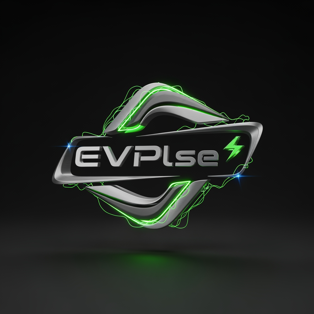 AI Design for Create a unique, iconic, and futuristic 3D logo for "EVPlse", a next-generation electric vehicle and mobility technology brand. The design should communicate innovation, speed, sustainability, intelligence, and premium engineering.

Develop a custom logotype where the letters are seamlessly integrated into a distinctive symbol. Incorporate subtle visual references to electric energy, battery technology, digital connectivity, smart mobility, and forward motion. Avoid cliché EV symbols and create an original, memorable identity.

The logo should feature:

Premium 3D metallic construction
Sharp futuristic geometry mixed with smooth aerodynamic curves
Electric green energy accents flowing through the design
Brushed titanium, gunmetal, and chrome textures
Sophisticated depth and realistic extrusion
High-end reflections and studio-quality lighting
Minimal yet powerful visual impact

Color Palette:

Electric Green (#00FF88)
Neon Cyan (#00E5FF)
Graphite Black (#121212)
Titanium Silver (#D9D9D9)

Style Direction:

Tesla-level sophistication
Apple-inspired minimalism
Luxury automotive branding
Advanced technology aesthetic
Clean, scalable, and globally recognizable

Scene:
Display the logo floating against a dark premium background with cinematic lighting, subtle energy effects, realistic shadows, and ultra-clean presentation.

Render Quality:
Hyper-realistic 3D render, 8K resolution, ray tracing, global illumination, ultra-sharp details, branding agency portfolio quality, award-winning logo design, luxury technology brand identity.