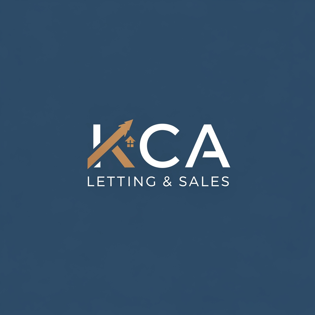 AI Design for i wanna generate a logo. name is KCA LETTING & SALES . this is the brand of real estate. i wanna a unique professional logo. can you make it simple and humble. but eye catchable. another model . another style. not home. unique and brilliant. another style. custom typograpgy