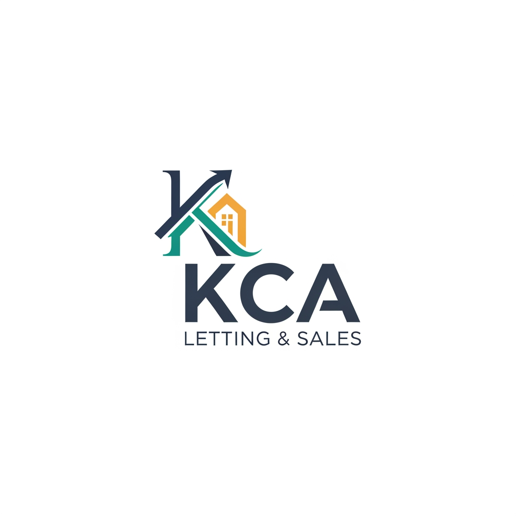 AI Design for i wanna generate a logo. name is KCA LETTING & SALES . this is the brand of real estate. i wanna a unique professional logo. can you make it simple and humble. but eye catchable. another model . another style. not home. unique and brilliant.