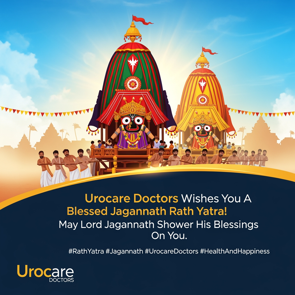 AI Design for jagnnath rath yatra  urocare doctors social media post