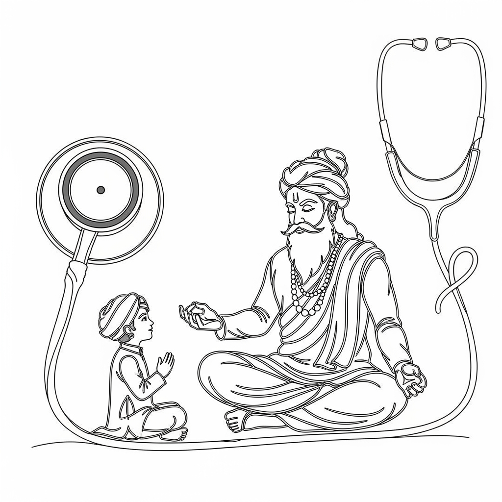 AI Design for GURU ANI SHISHYA YANCHA LINE WORK SETHSTSCOPE NE BANVUN DENA SESTHSCOPE NE CRATE KARUN DE
