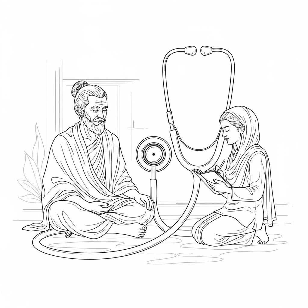 AI Design for GURU ANI SHISHYA YANCHA LINE WORK SETHSTSCOPE NE BANVUN DENA