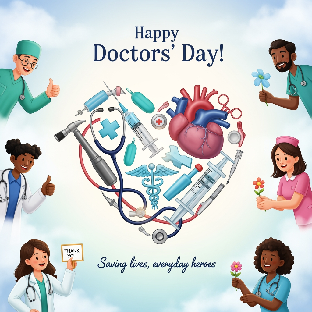 AI Design for DOCTORS DAY CRATIVE POST