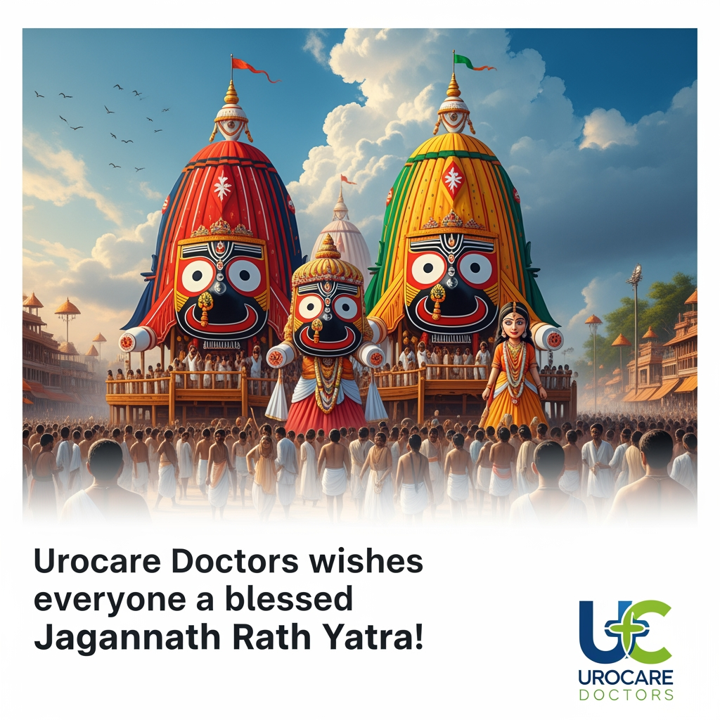 AI Design for jagnnath rath yatra  urocare doctors social media post