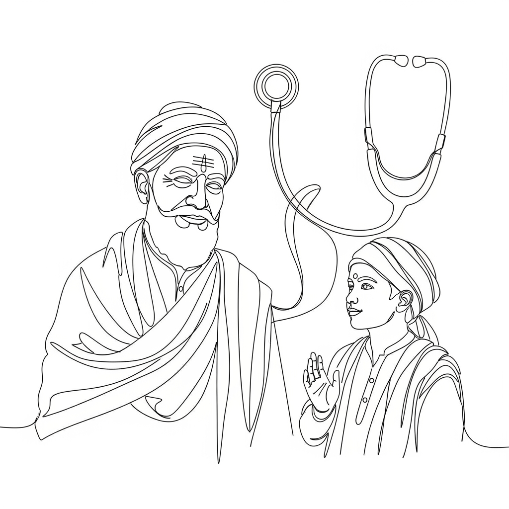 AI Design for GURU ANI SHISHYA YANCHA LINE WORK SETHSTSCOPE NE BANVUN DENA SESTHSCOPE NE CRATE KARUN DE