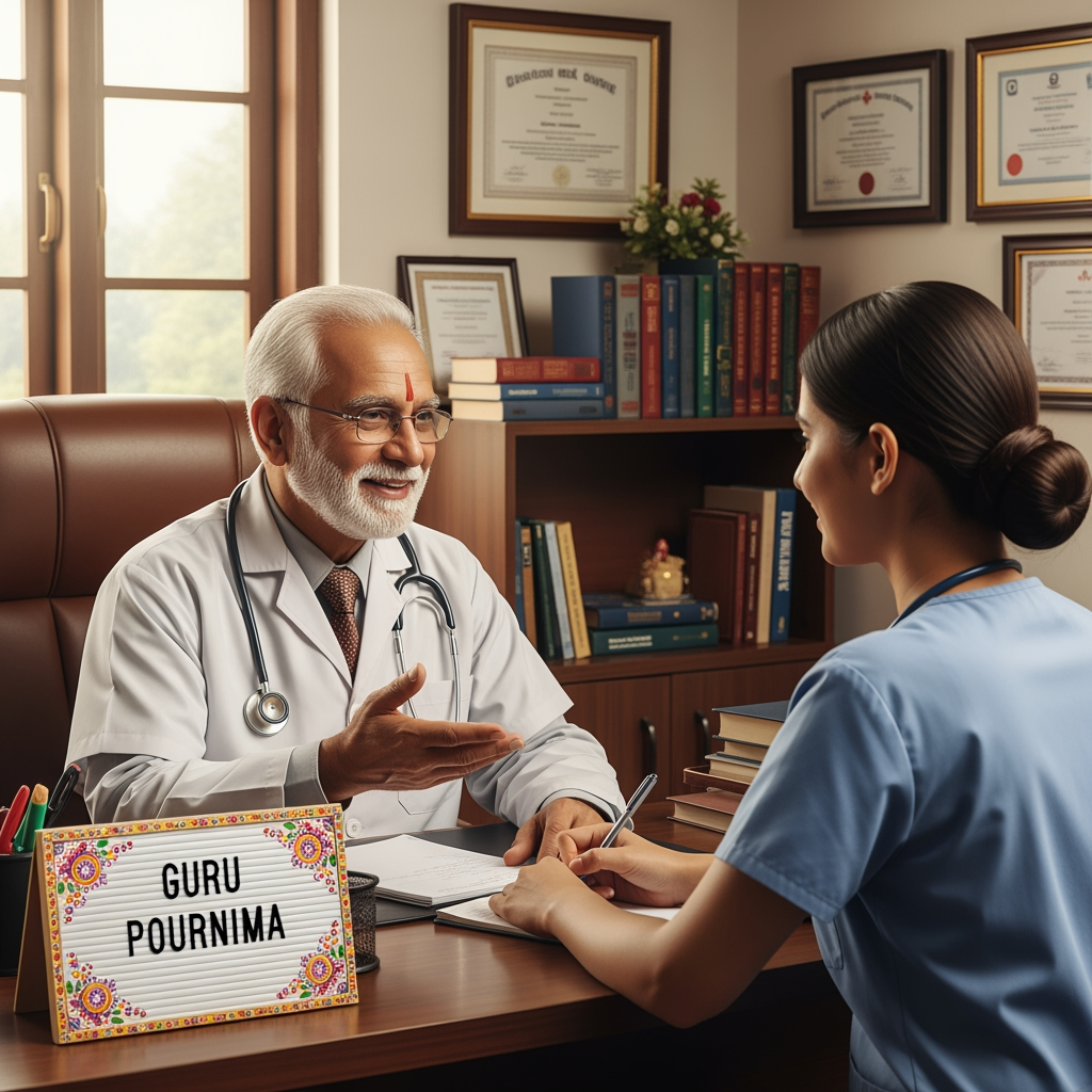 AI Design for DOCTOR GURU AND NURSE SHISHYA DOCTOR APLYA SHISHYANA GOSHTI SHIKVTANA SAMJVTANA ASA DENA GURU PORNIMECHA