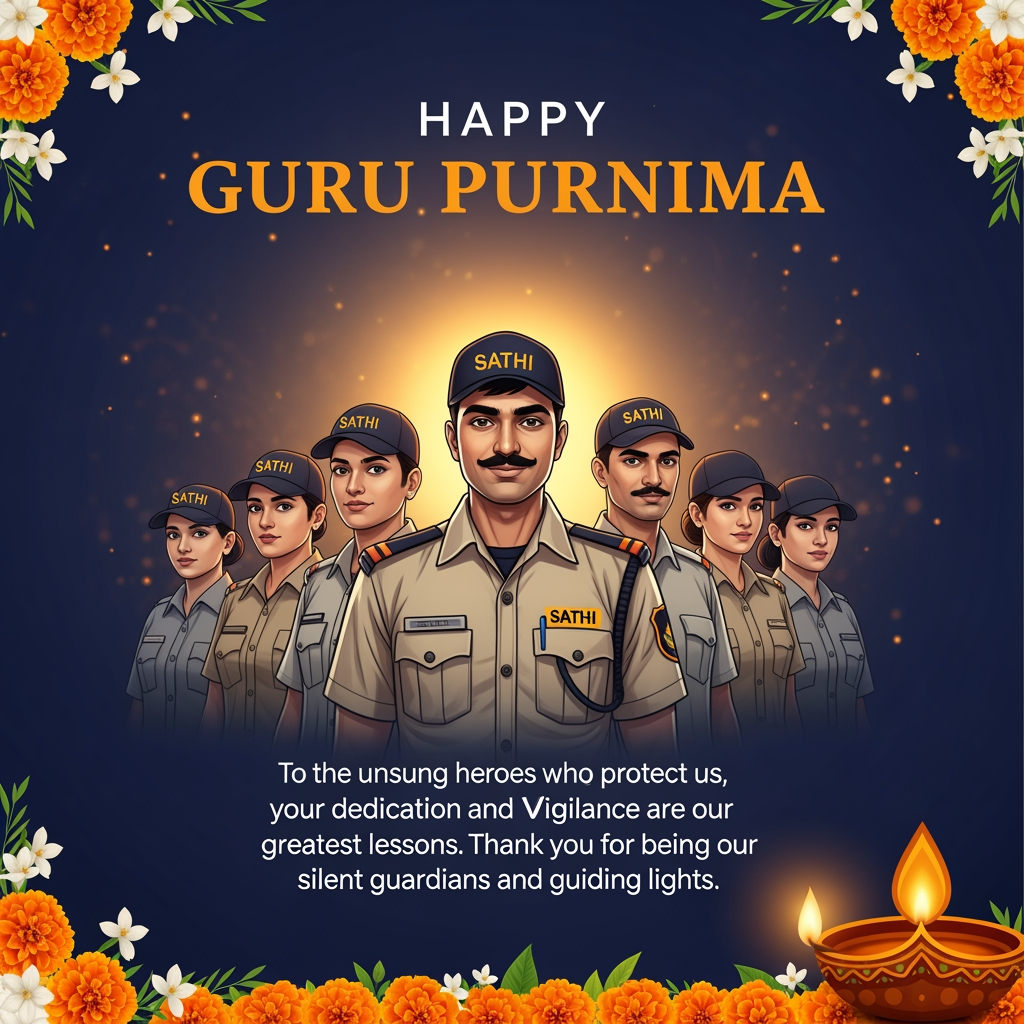 AI Design for SECURITY GURDS COMAPNYSATHI GURU PURNIMA POST