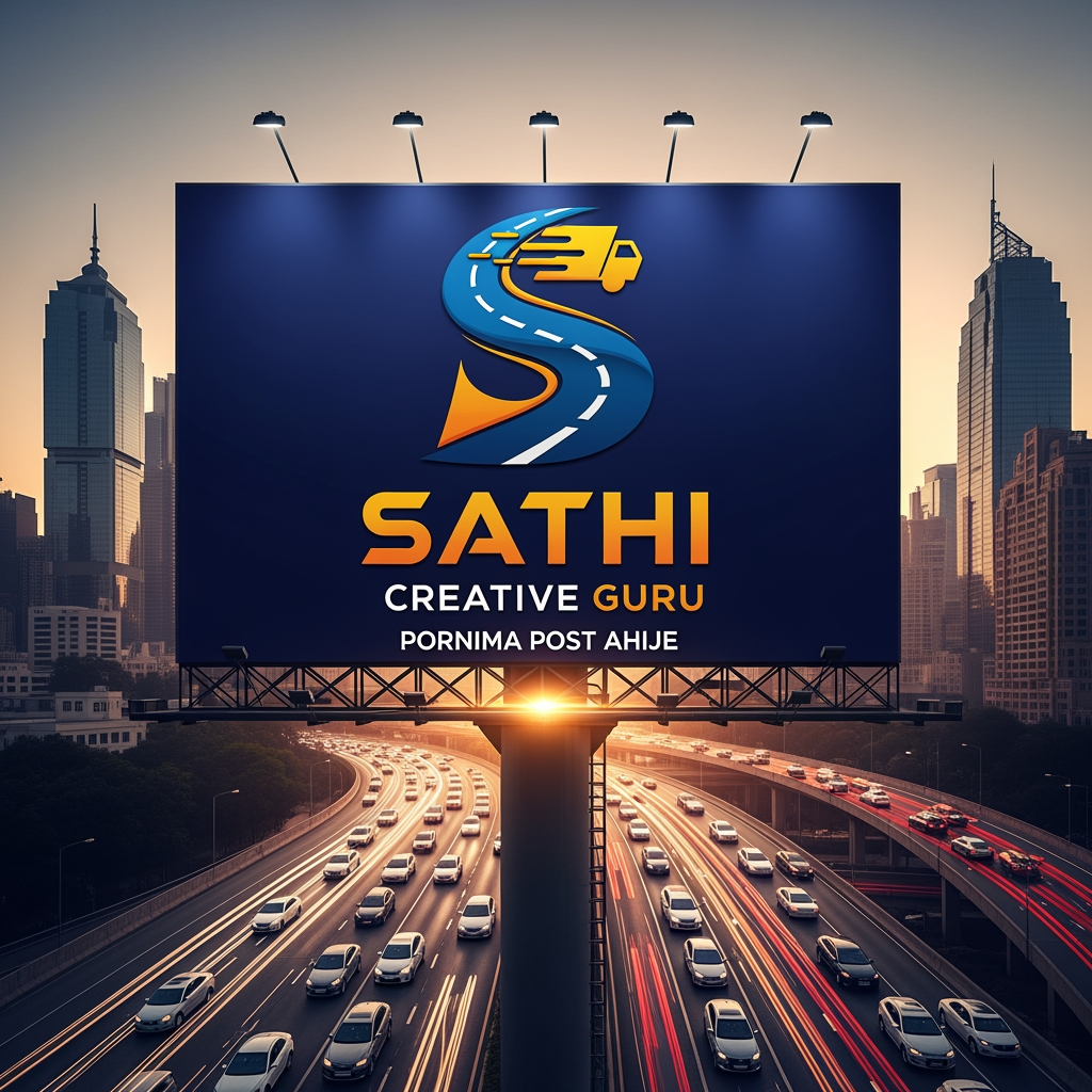 AI Design for logistic company sathi crative guru pornima post ahije