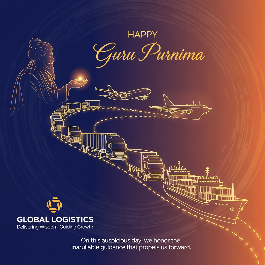 AI Design for logistic company guru purnima post