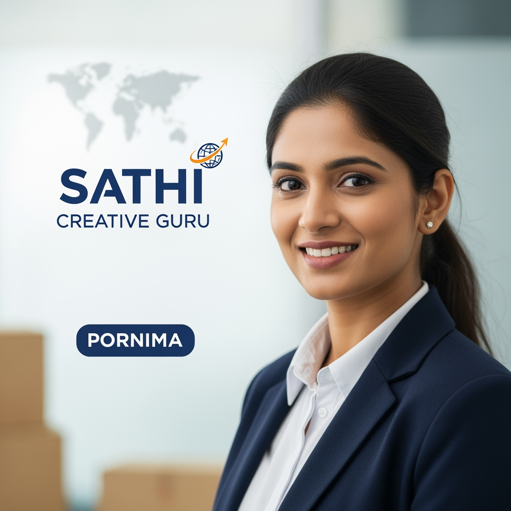 AI Design for logistic company sathi crative guru pornima post ahije
