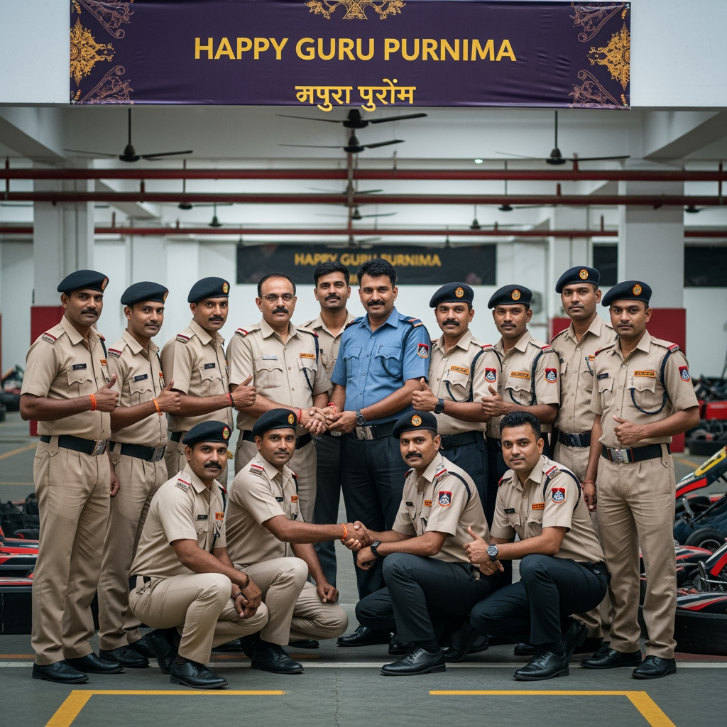 AI Design for SECURITY GURDS SENIR JUNIER LA TRAIN KARTANA ASA KAHI COMAPNYSATHI GURU PURNIMA POST