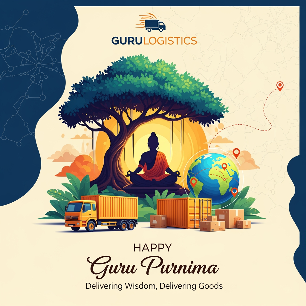 AI Design for logistic company guru purnima post