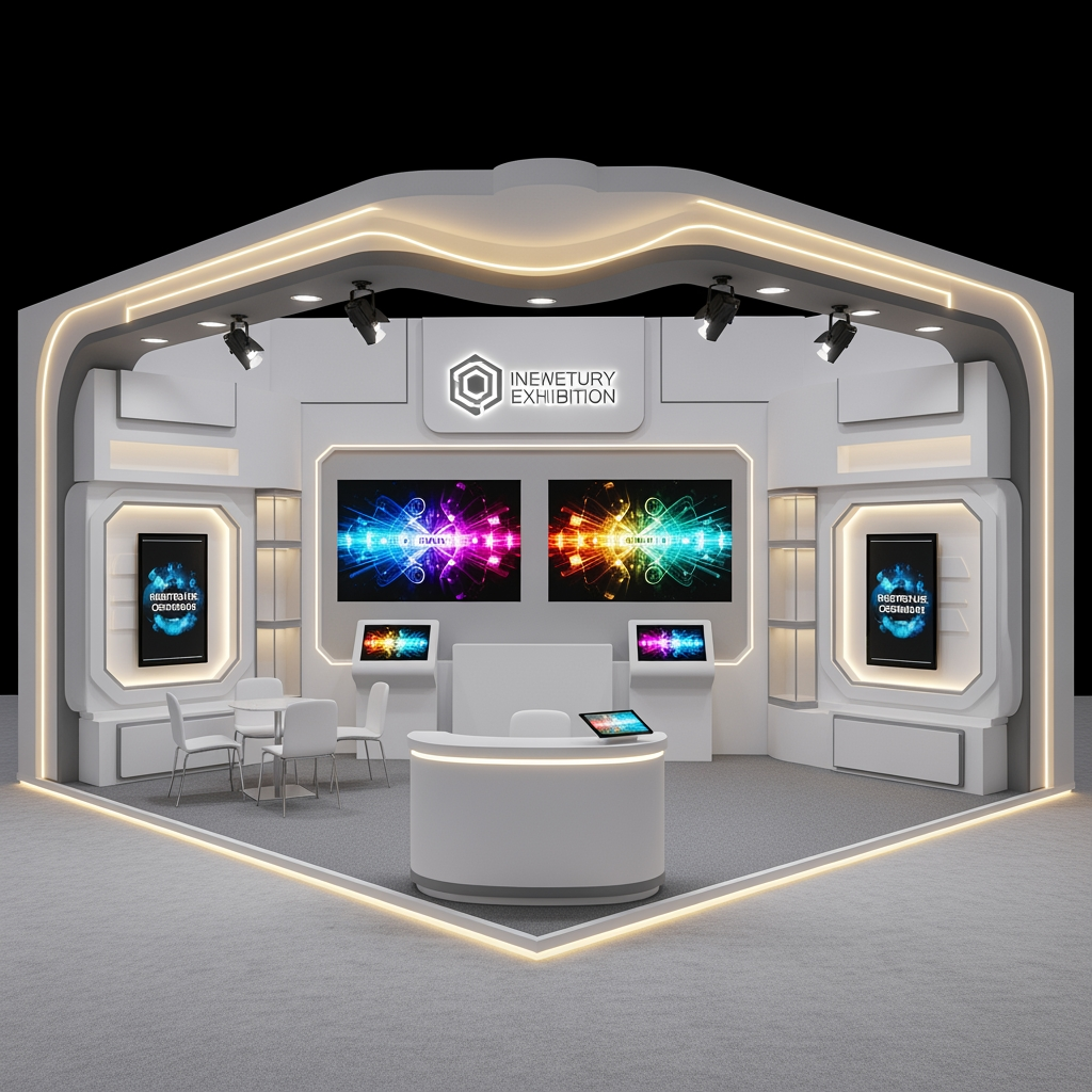 AI Design for i need to create a template with good design for exhibition