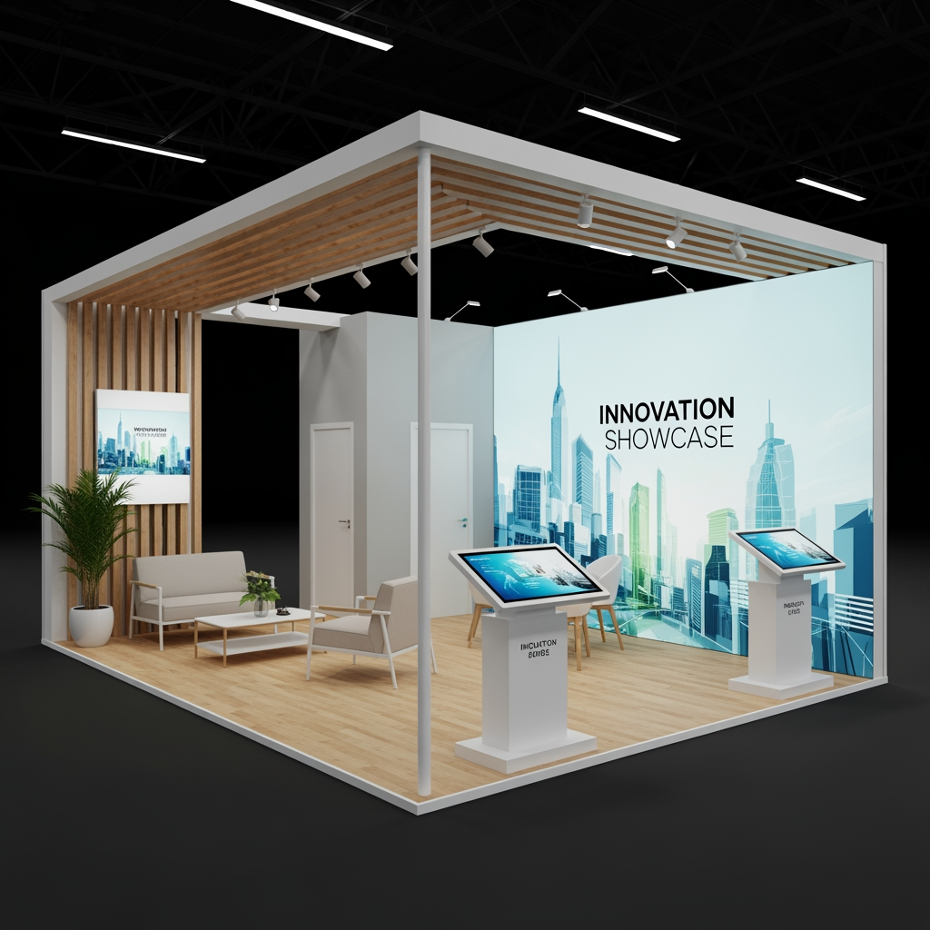 AI Design for i need to create a template with good design for exhibition