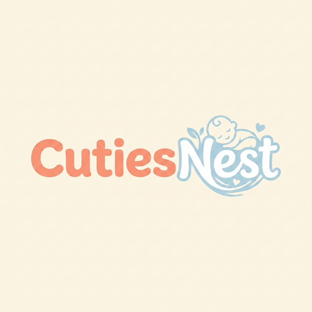AI Design for Can you create Wordmark logo for my brand CutiesNest for Baby & maternity products.I have attached some references I like don't create copy of it. Bt create some Creative logo as per my requirements. Create wordmark logo for CutiesNest.