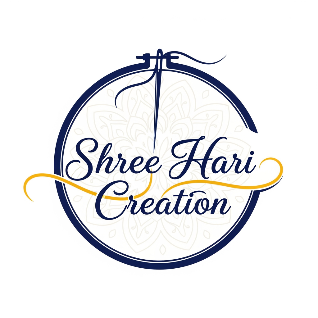 AI Design for create a logo for brand named shree hari creation which works as embroidary unit