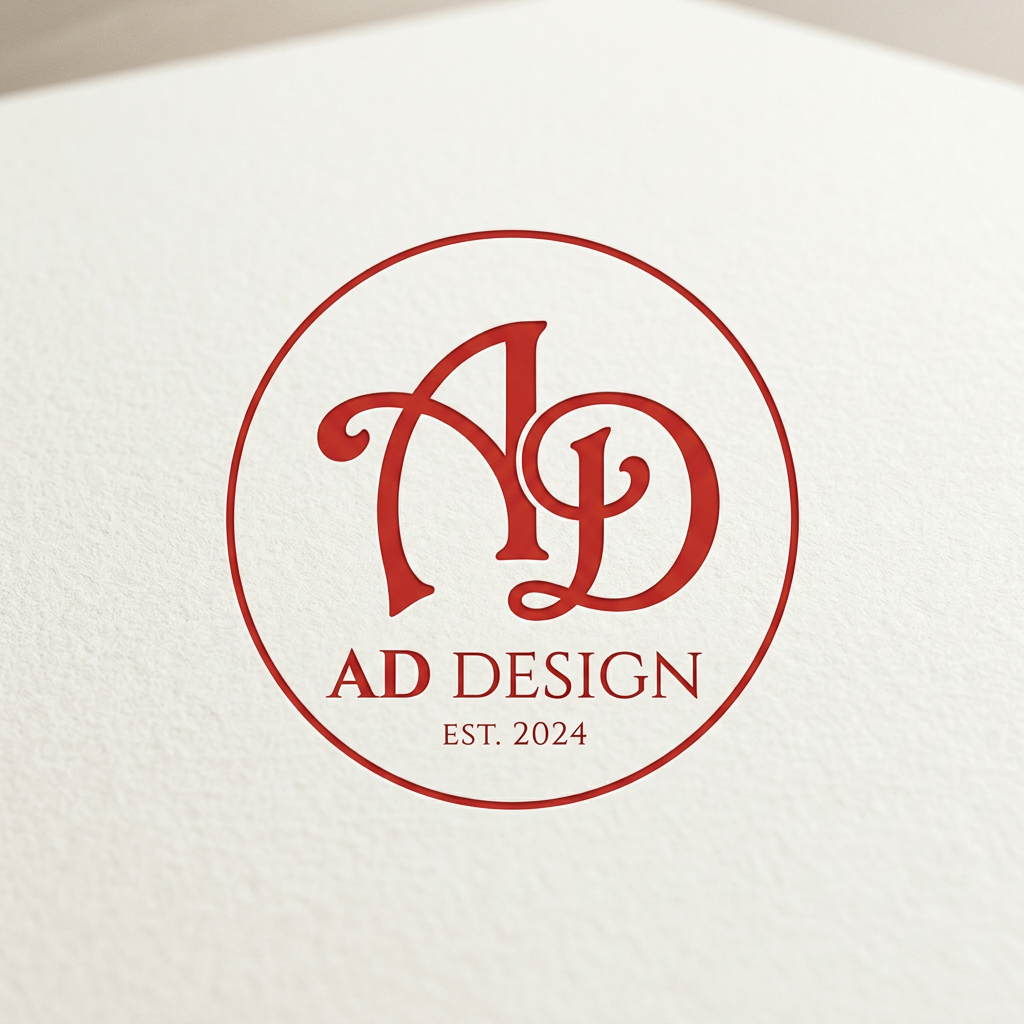 AI Design for A and D  give me best logo design , A should be as it is