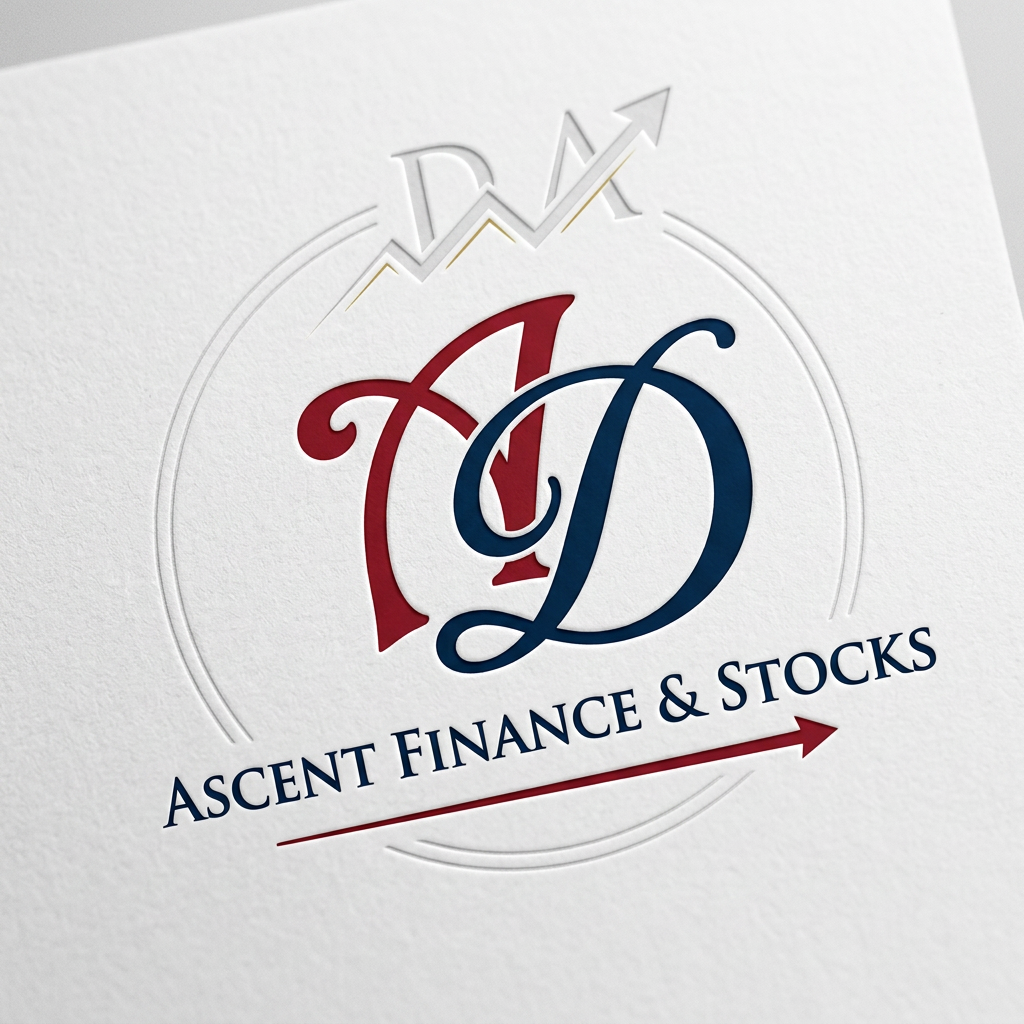 AI Design for A and D  give me best logo design , A should be as it is , for fiancé and stocks website