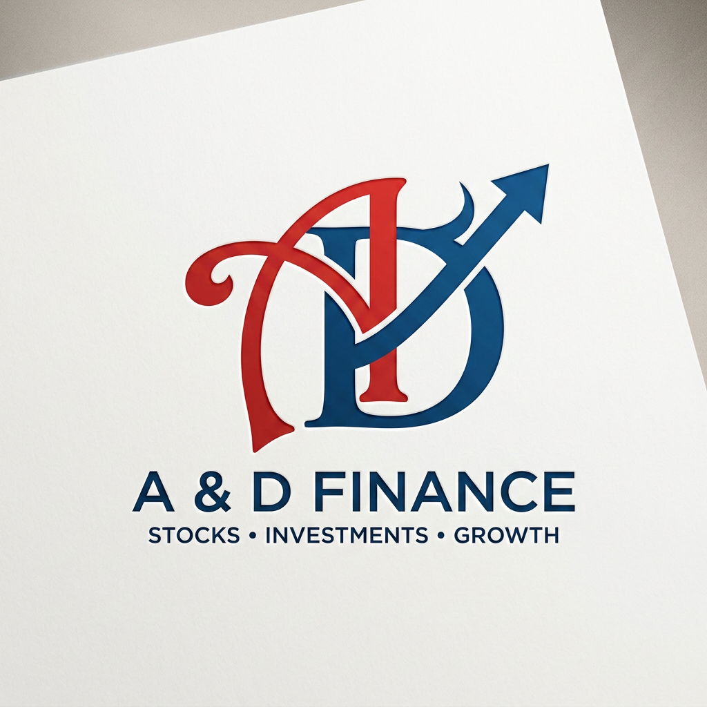 AI Design for A and D  give me best logo design , A should be as it is , for fiancé and stocks website