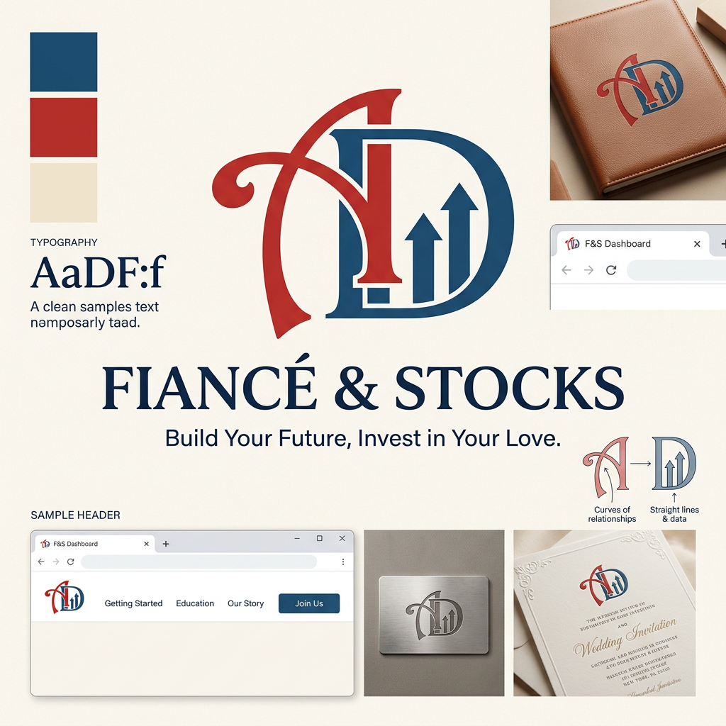 AI Design for A and D  give me best logo design , A should be as it is , for fiancé and stocks website