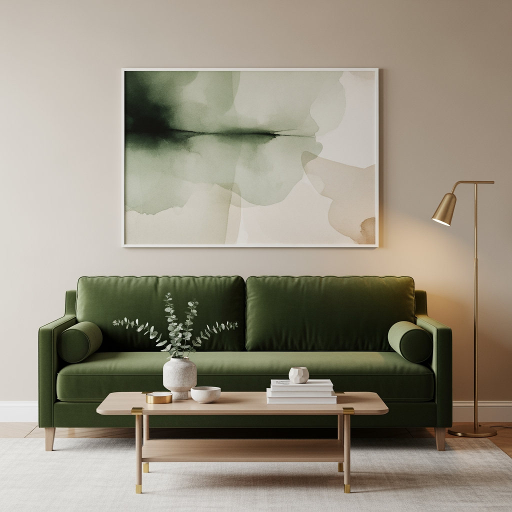 AI Design for make it a little simple and premium in green and biege colour