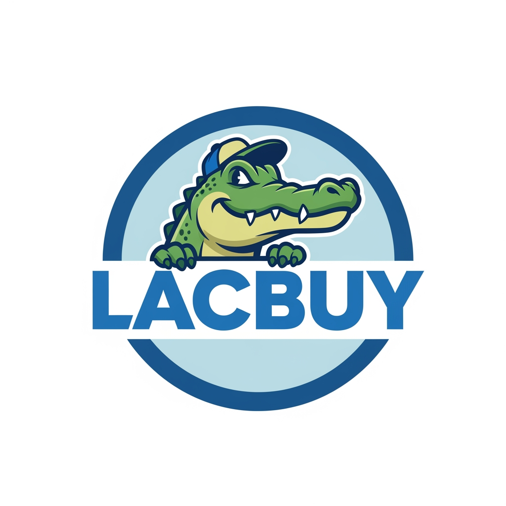 AI Design for maak een logo waar de mascote een crocodil is en de naam is lacbuy