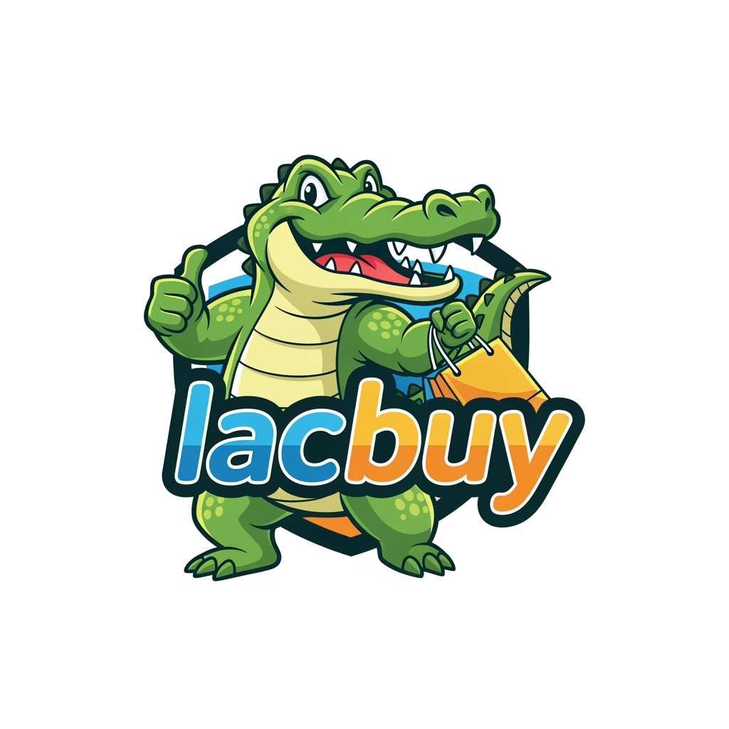 AI Design for maak een logo waar de mascote een crocodil is en de naam is lacbuy