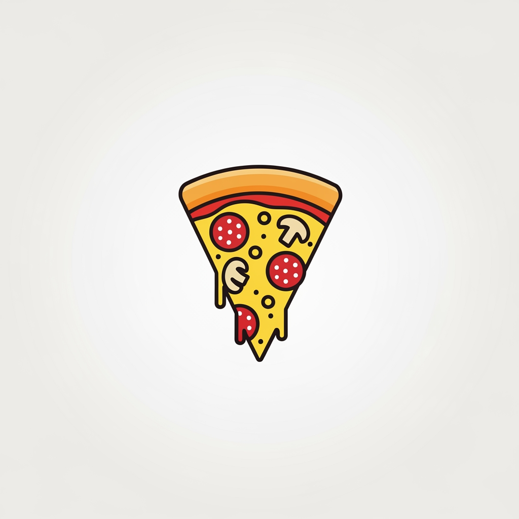 AI Design for maak een logo met aleen een pizza