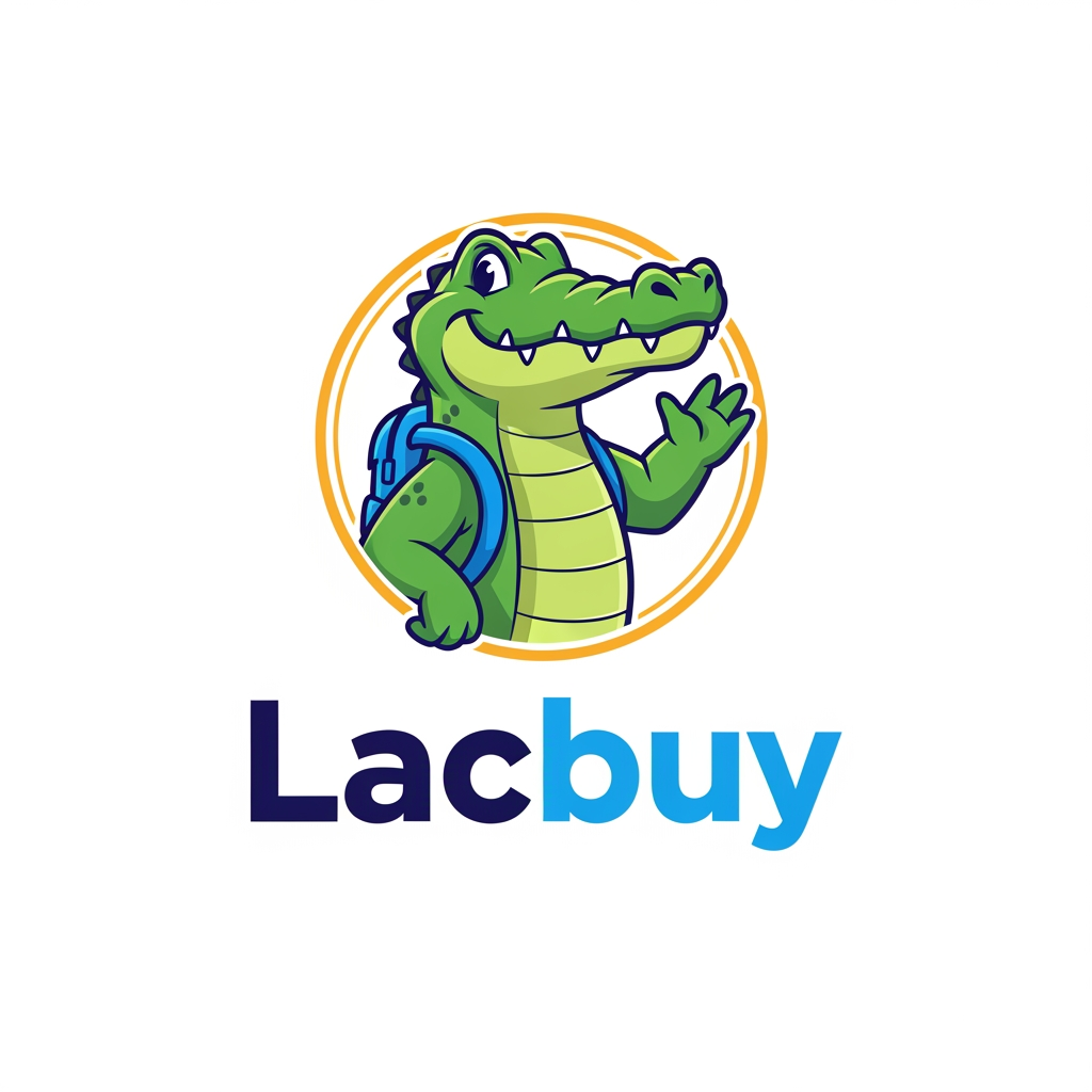 AI Design for maak een logo waar de mascote een crocodil is en de naam is lacbuy