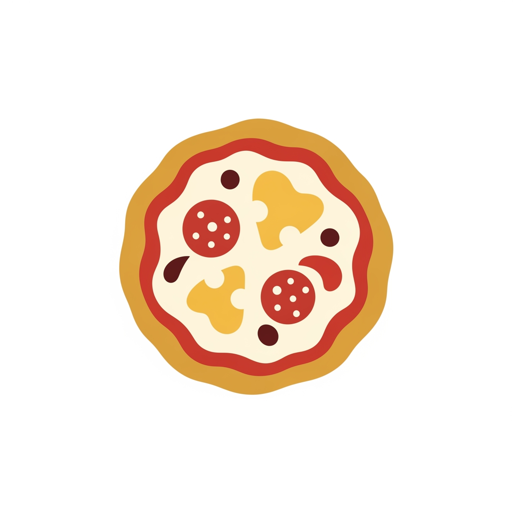 AI Design for maak een logo met aleen een pizza