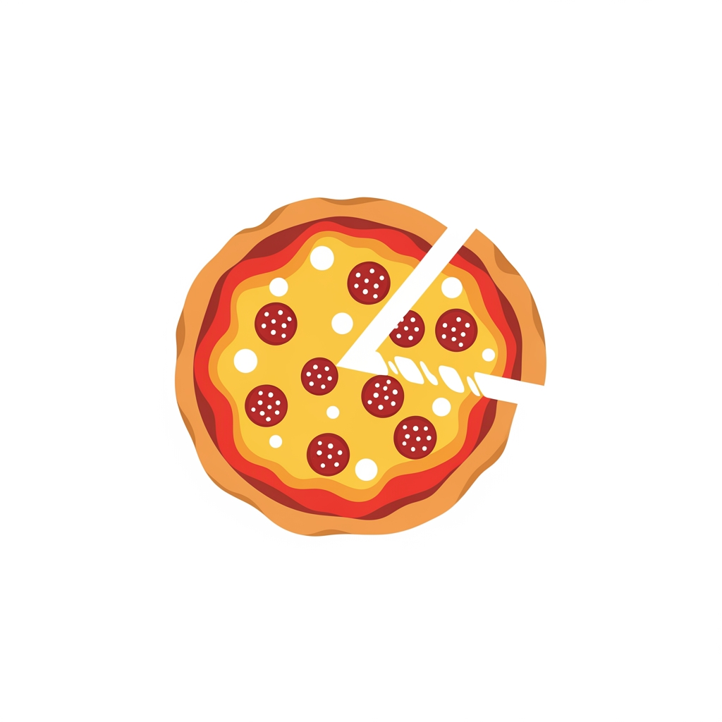 AI Design for maak een logo met aleen een pizza