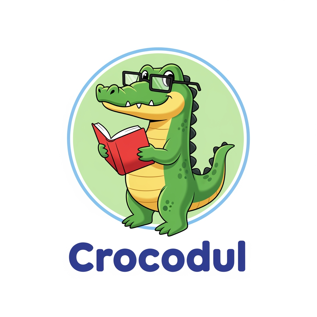 AI Design for maak een logo waar de mascote een crocodul