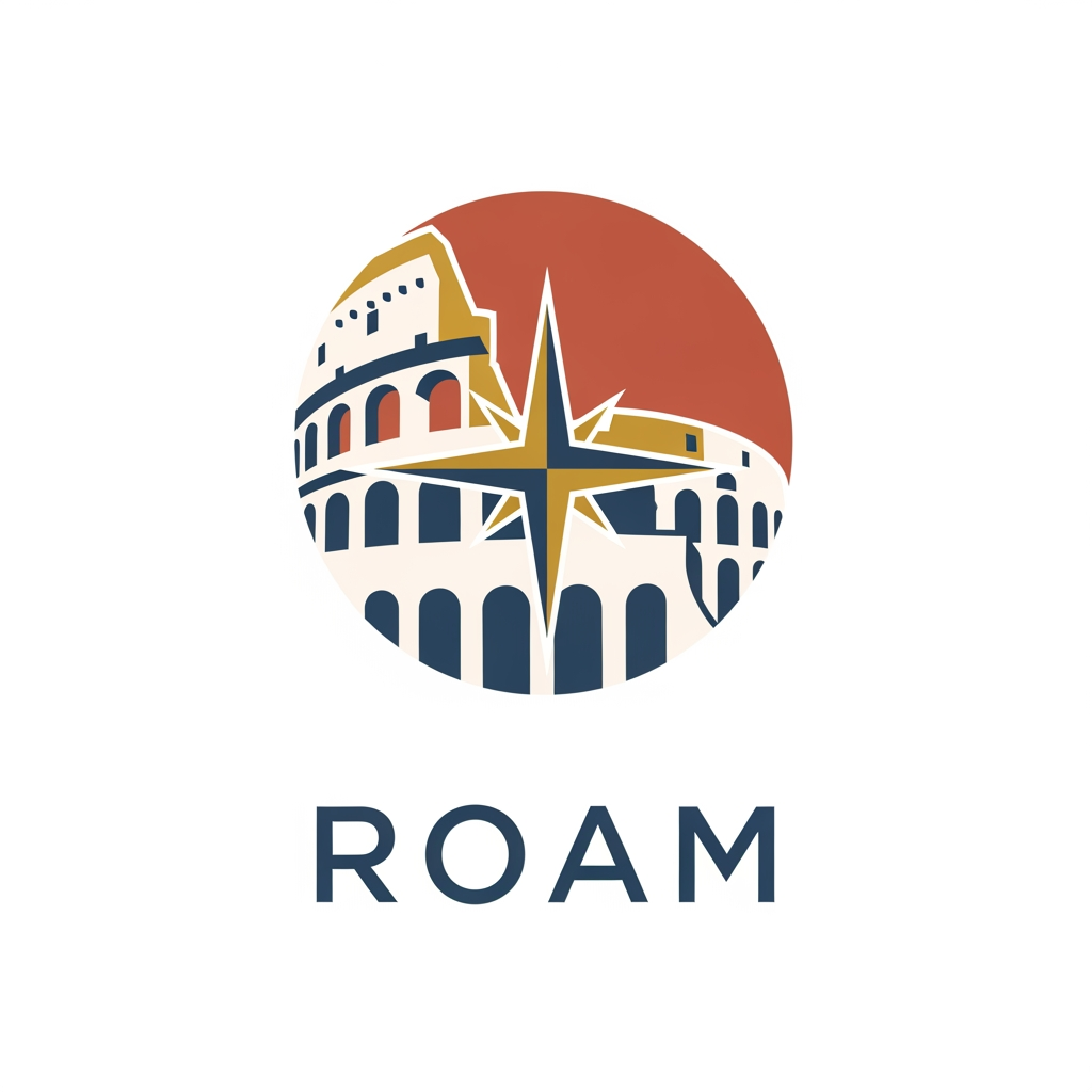AI Design for maak een beeldmerk logo voor een bedrijf die rom noemt maar maak de logo iets met rome maar, maak alleen de beeldmerk