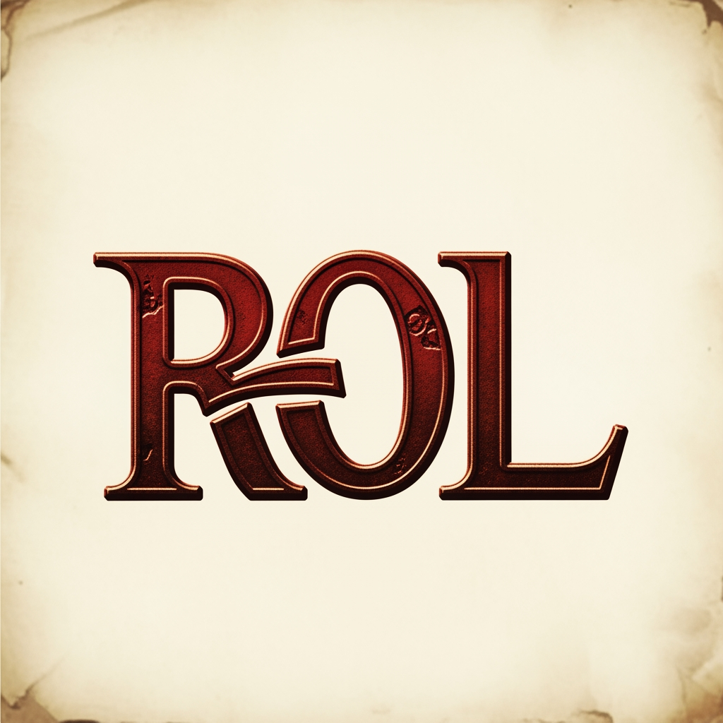 AI Design for make a anagram logo for the name ROL make it simple but historic