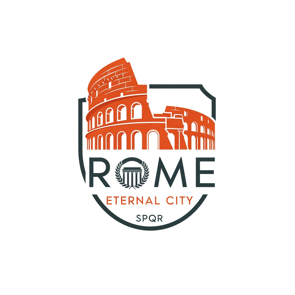 AI Design for maak een beeldmerk logo van Rome