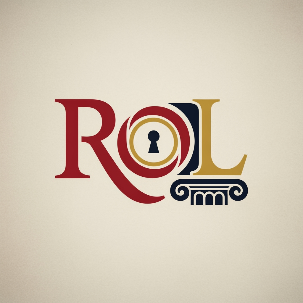 AI Design for make a anagram logo for the name ROL make it simple but historic greek / polish style