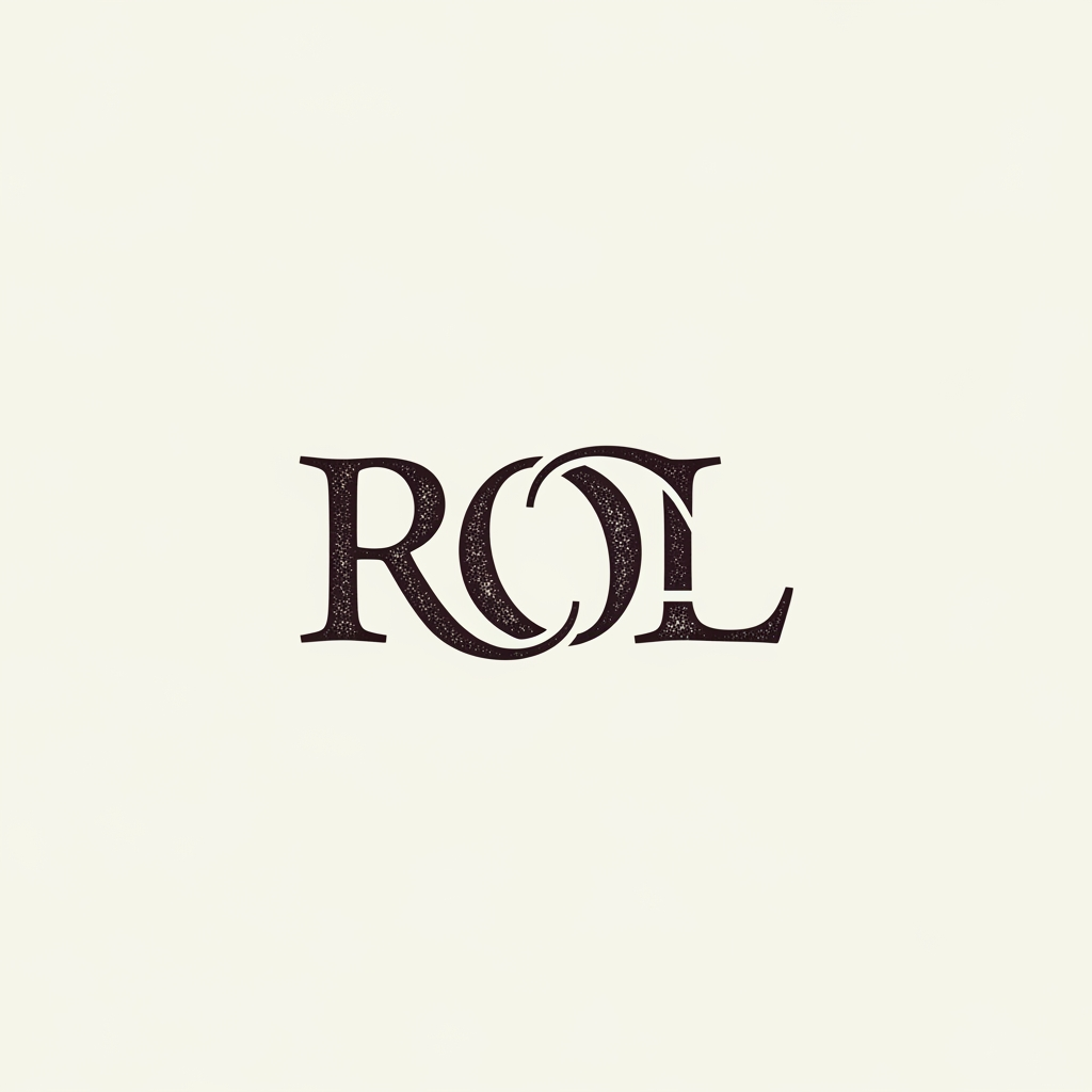 AI Design for make a anagram logo for the name ROL make it simple but historic