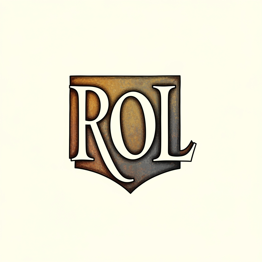 AI Design for make a anagram logo for the name ROL make it simple but historic