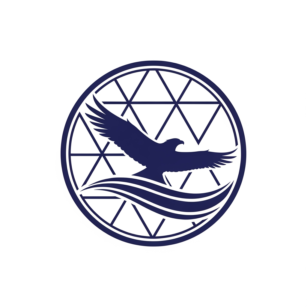 AI Design for maak een embleem logo waar niet veel kleuren geen naam erop
