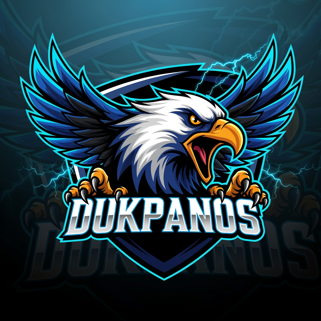 AI Design for maak een mascote logo naam dukpanos arend