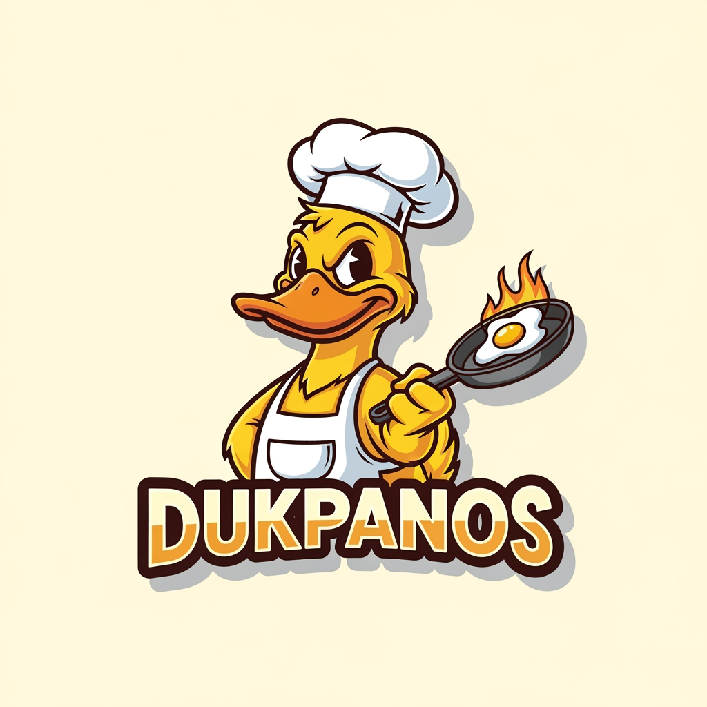 AI Design for maak een mascote logo naam dukpanos