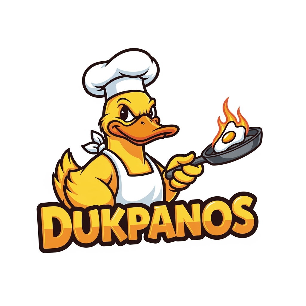 AI Design for maak een mascote logo naam dukpanos