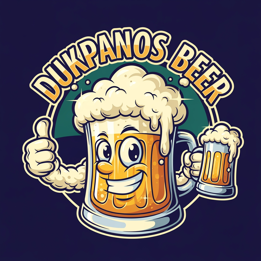 AI Design for maak een mascote logo naam dukpanos beer