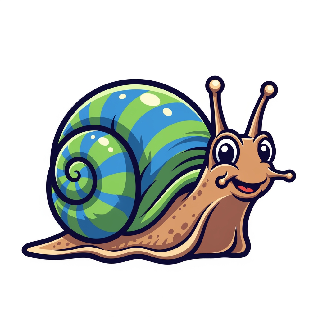 AI Design for Mascotte logo slak