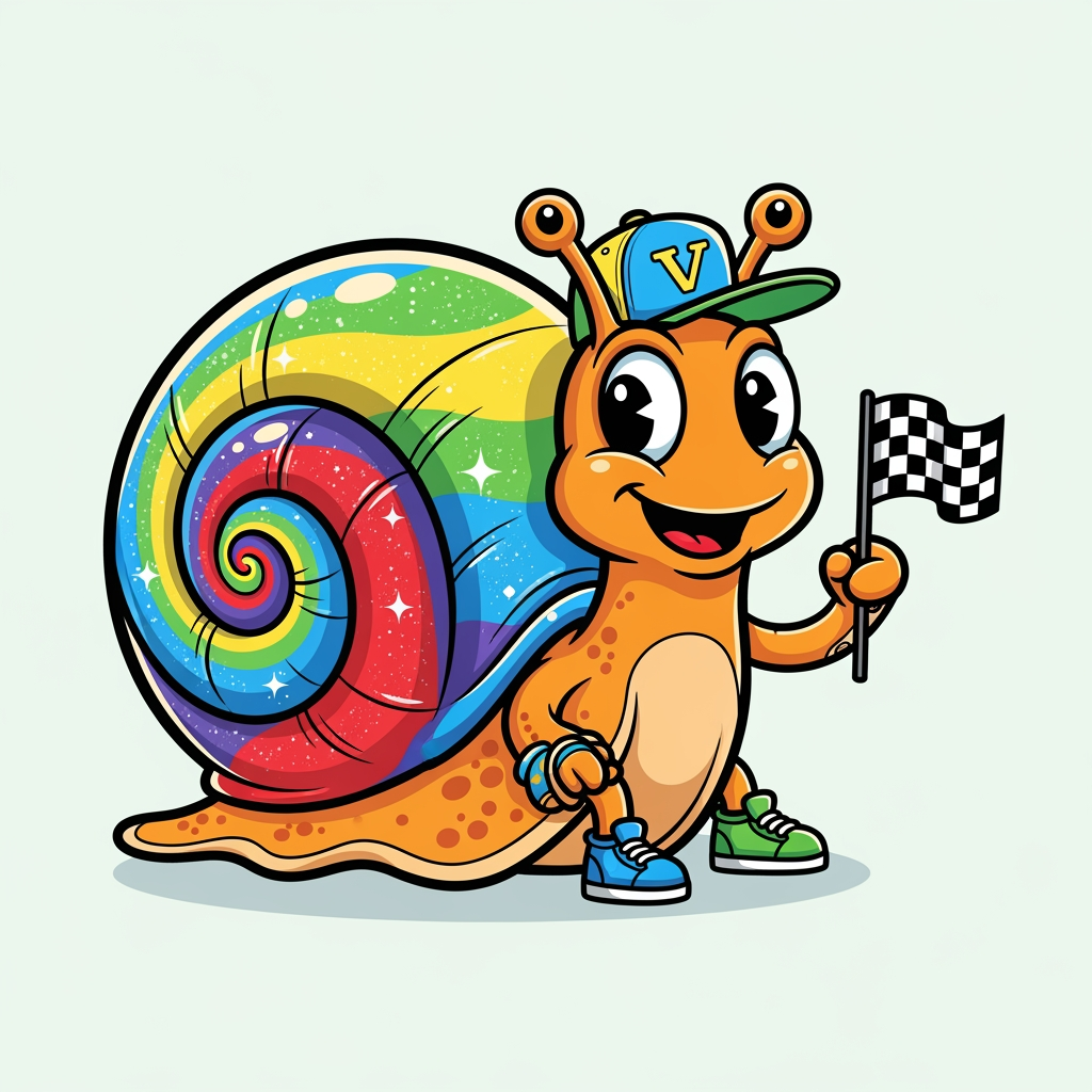 AI Design for Mascotte VAN EEN SLAK